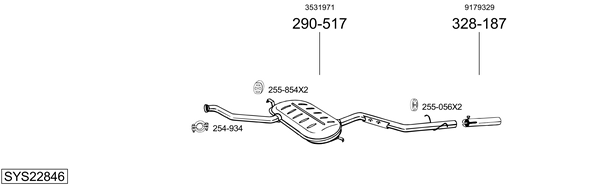 Sistema de gases de escape BOSAL SYS22846