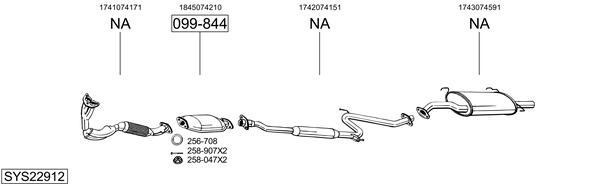 Sistema de gases de escape Toyota CAMRY