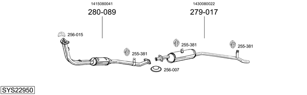Sistema de gases de escape Suzuki SAMURAI Open Off-Road Vehicle