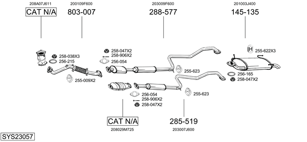 Sistema de gases de escape Nissan PRIMERA Hatchback