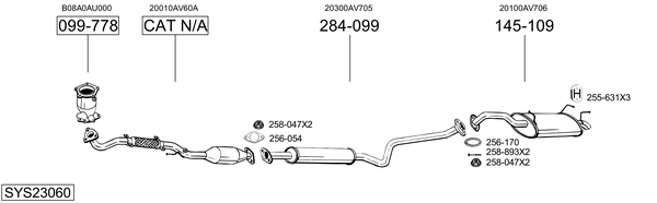 Sistema de gases de escape Nissan PRIMERA