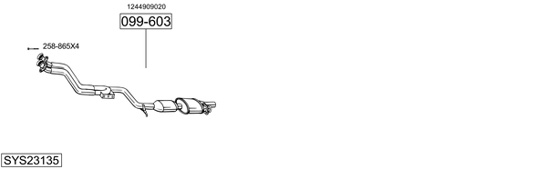Sistema de gases de escape Mercedes-Benz E-CLASS Convertible