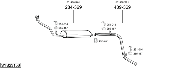 Sistema de gases de escape BOSAL SYS23156