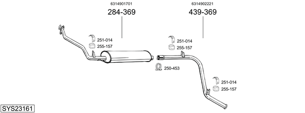 Sistema de gases de escape BOSAL SYS23161