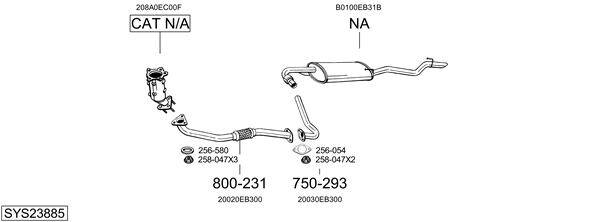 Sistema de gases de escape Nissan NAVARA NP300