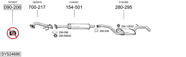 Sistema de gases de escape Ford FOCUS III Turnier
