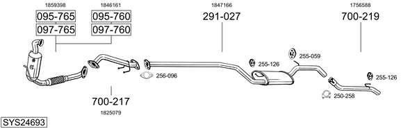 Sistema de gases de escape Ford FOCUS III Saloon