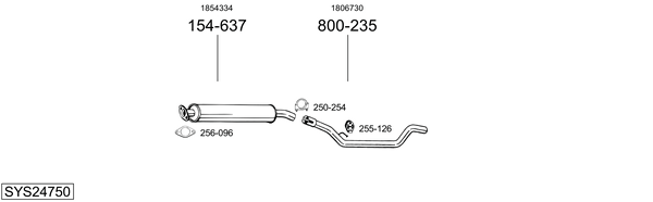 Sistema de gases de escape Ford FOCUS III Saloon