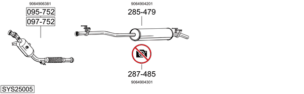 Sistema de gases de escape Mercedes-Benz SPRINTER 4,6-t Platform/Chassis