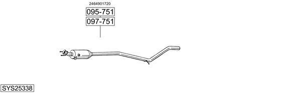 Sistema de gases de escape Mercedes-Benz B-CLASS Sports Tourer