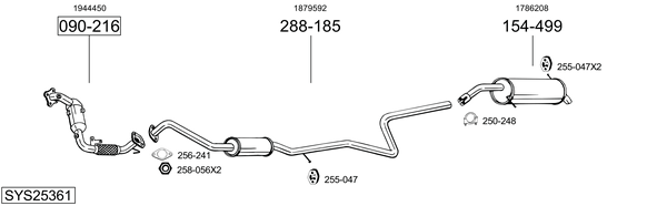 Sistema de gases de escape Ford FIESTA VI