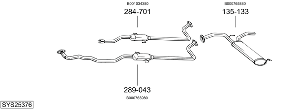 Sistema de gases de escape Peugeot 108