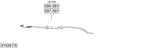 Sistema de gases de escape Vauxhall CORSA Mk III