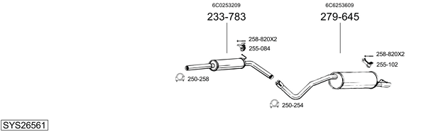 Sistema de gases de escape Vw POLO V