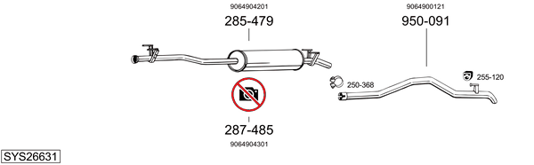 Sistema de gases de escape Mercedes-Benz SPRINTER 3-t Van