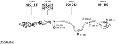Sistema de gases de escape Ford MONDEO IV Saloon