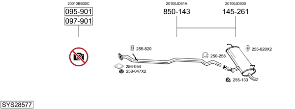 Sistema de gases de escape Nissan QASHQAI I VAN