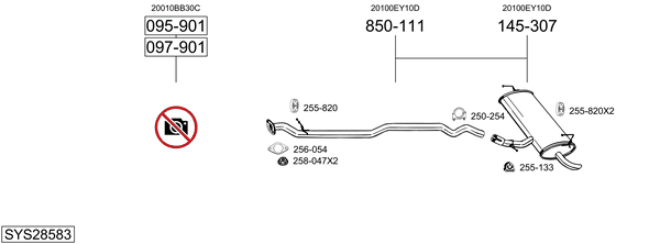 Sistema de gases de escape Nissan QASHQAI I · Nissan QASHQAI +2