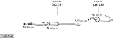 Sistema de gases de escape Vauxhall CROSSLAND X / CROSSLAND