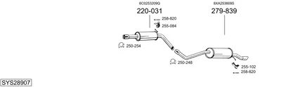 Sistema de gases de escape Audi A1