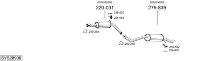 Sistema de gases de escape Audi A1 Sportback