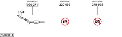 Sistema de gases de escape Skoda RAPID