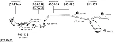 Sistema de gases de escape Nissan PRIMASTAR Bus