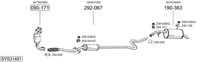 Sistema de gases de escape Citroën C3 III · Citroën C3 ORIGIN III