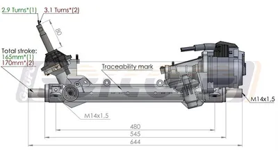 Engranaje de dirección Citroën BERLINGO Box Body/MPV · Opel COMBO E Tour / Life · Opel COMBO Box Body/MPV