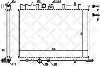 Radiador, refrigeración del motor Citroën BERLINGO / BERLINGO FIRST Box Body/MPV · Citroën BERLINGO / BERLINGO FIRST MPV · Citroën XSARA