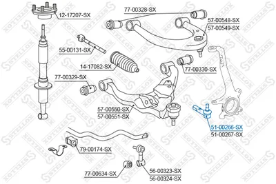 Rótula barra de acoplamiento Toyota LAND CRUISER 200 · Lexus LX · Toyota (faw) LAND CRUISER 200