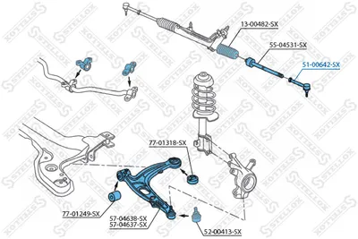 Rótula barra de acoplamiento Fiat IDEA · Fiat IDEA Van · Lancia MUSA