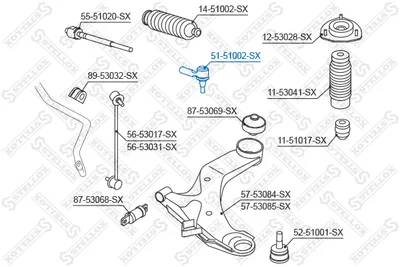 Rótula barra de acoplamiento Hyundai ACCENT I · Hyundai LANTRA I · Hyundai SONATA III