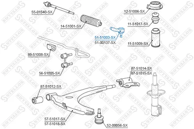 Rótula barra de acoplamiento Hyundai ACCENT I · Hyundai LANTRA I · Hyundai SONATA III