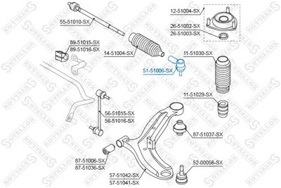 Rótula barra de acoplamiento Hyundai ACCENT I · Hyundai LANTRA I · Hyundai SONATA III