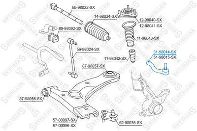 Rótula barra de acoplamiento Daihatsu CHARADE VIII · Toyota COROLLA · Toyota COROLLA Liftback