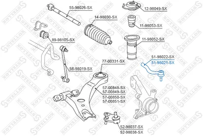 Rótula barra de acoplamiento Toyota PREVIA II · Toyota CAMRY Saloon · Toyota SOLARA Coupe