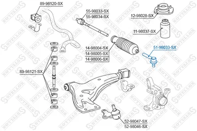 Rótula barra de acoplamiento Toyota COROLLA Hatchback · Toyota COROLLA Estate · Toyota COROLLA
