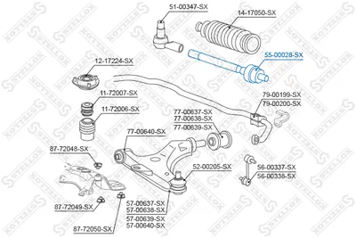 Articulación axial, barra de acoplamiento Chrysler STRATUS · Chrysler STRATUS Convertible · Chrysler SEBRING