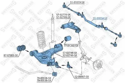 Barra de acoplamiento Chrysler CROSSFIRE · Chrysler CROSSFIRE Roadster · Mercedes-Benz SLK