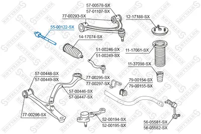 Articulación axial, barra de acoplamiento Toyota ARISTO · Lexus GS · Lexus SC Convertible