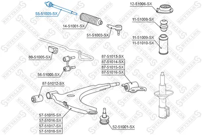 Articulación axial, barra de acoplamiento Hyundai LANTRA II Estate · Hyundai COUPE I · Hyundai LANTRA II