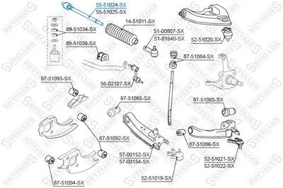 Articulación axial, barra de acoplamiento Hyundai ACCENT I · Hyundai LANTRA I · Hyundai PONY