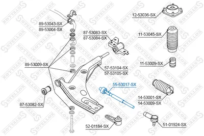 Articulación axial, barra de acoplamiento Kia SEPHIA Saloon · Kia CLARUS · Kia SEPHIA