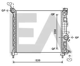 Radiador, refrigeración del motor Opel MERIVA B MPV · Opel MERIVA B VAN · Vauxhall MERIVA Mk II
