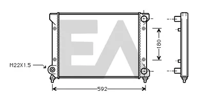 Radiador, refrigeración del motor Seat TOLEDO I · Vw PASSAT B3/B4 · Vw PASSAT B3/B4 Variant