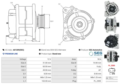 Alternador Seat IBIZA III · Seat CORDOBA · Seat IBIZA IV