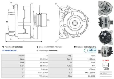 Alternador Renault CLIO IV · Renault CLIO IV Grandtour · Renault SANDERO/STEPWAY II