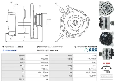Alternador Renault LAGUNA I · Renault LAGUNA I Grandtour · Renault MEGANE I