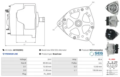 Alternador AS-PL A0193(SEG)